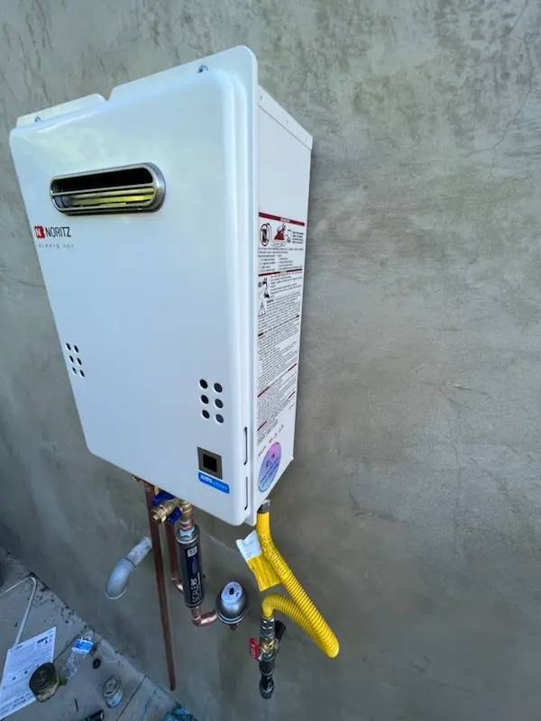 Tankless water heater installation for Whitfield Estates homes